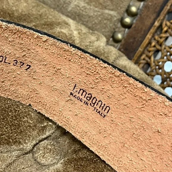 I.Magnin Vtg. Leather Belt Made in Italy 🌵Large - Picture 5 of 10